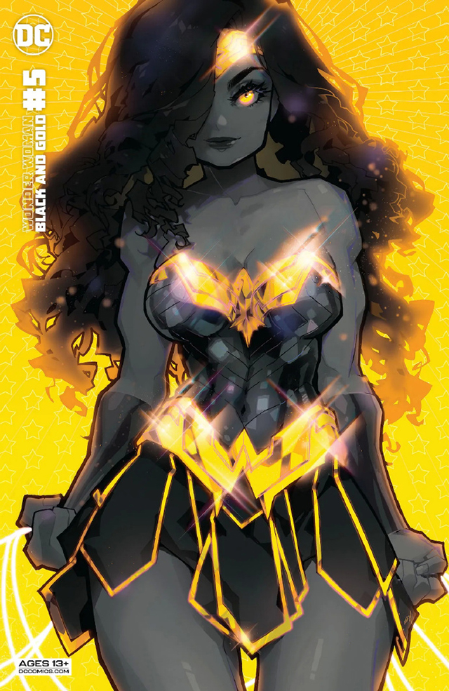 「神奇女侠：黑与金」第五期正式及变体封面公开
